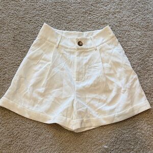 SHEIN High Waist White Shorts